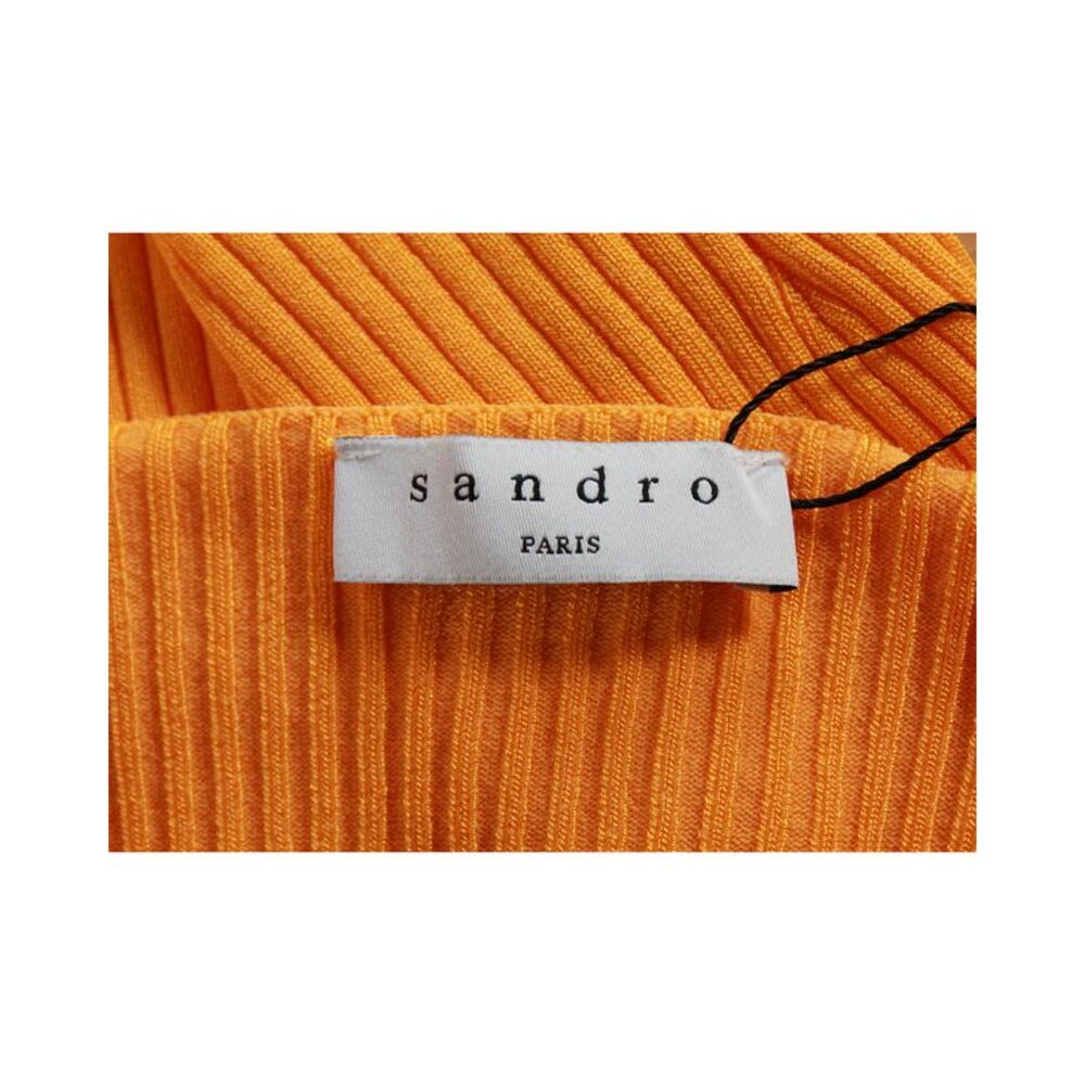 Sandro Paris Knitted Tank Top in Orange Polyester - Picture 4 of 4
